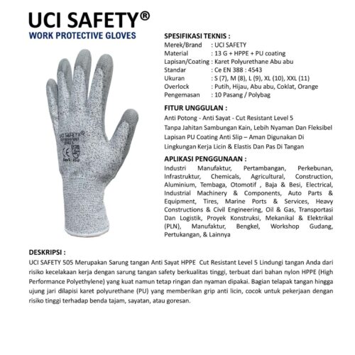 EN 388 4543 Hand Gloves untuk Motor