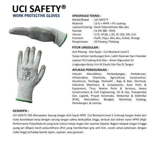 Telapak Tangan Ukuran XL cocok untuk Cutting