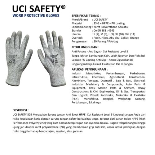 Uci Safety Anti Sayat untuk Tebal