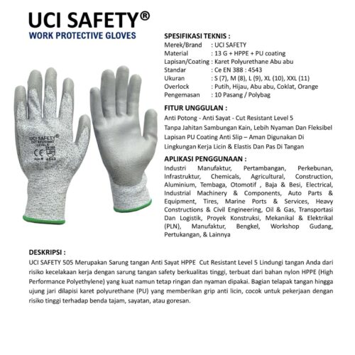 Ukuran XL Hand Gloves Tebal ukuran lengkap