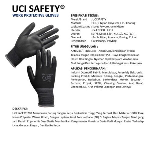 Supplier Sarung Tangan Packing Uci Safety Resmi di Depok Jawa Barat