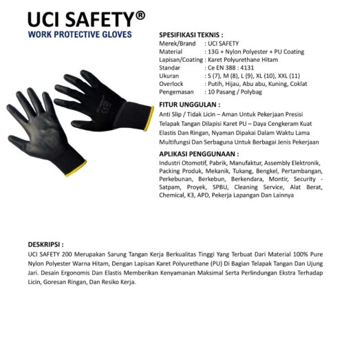 Jual Sarung Tangan Mekanik Uci Safety Harga Terjangkau Balikpapan Kalimantan Timur