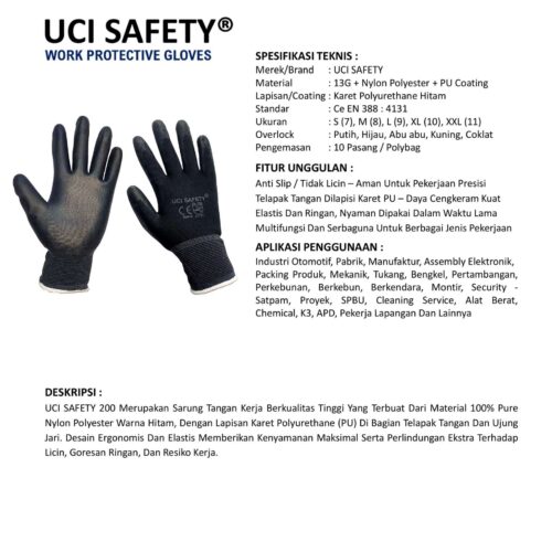 Distributor Sarung Tangan Pabrik Uci Safety Murah di Padang Sumatera Barat