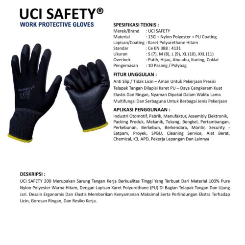 Jual Sarung Tangan Industri Uci Safety Harga Terjangkau Bogor Jawa Barat