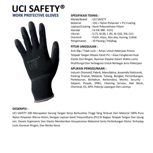 Sarung Tangan Nilon Uci Safety Terbaik di Solo Jawa Tengah