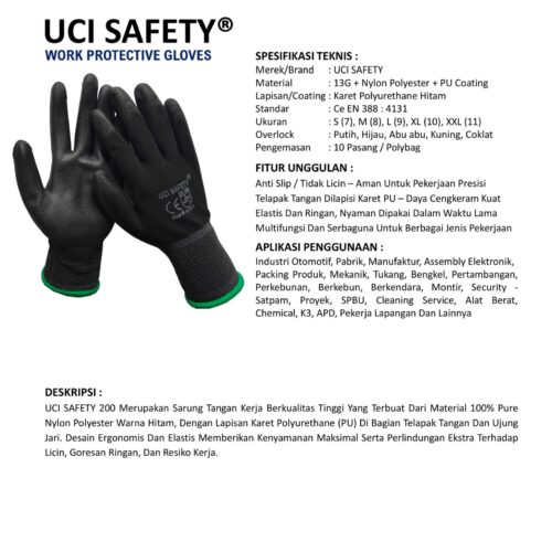 Distributor Sarung Tangan Motor Uci Safety Murah di Bandung Jawa Barat