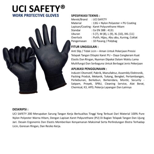 Distributor Sarung Tangan Pabrik Uci Safety Murah di Pekanbaru Riau