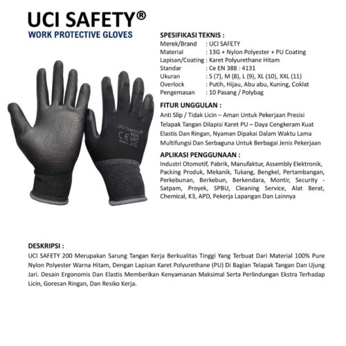 Supplier Sarung Tangan Pabrik Uci Safety Resmi di Denpasar Bali