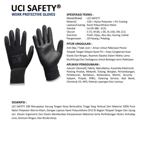 Jual Sarung Tangan Montir Uci Safety Harga Terjangkau Bekasi Jawa Barat