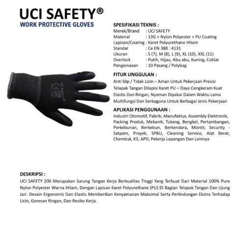 Jual Sarung Tangan Motor Uci Safety Harga Terjangkau Padang Sumatera Barat