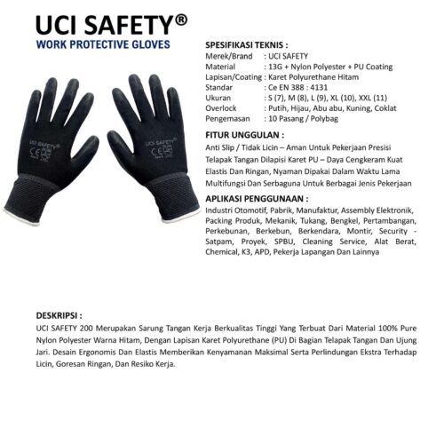 Sarung Tangan Tukang Uci Safety Cocok untuk Bengkel & Mekanik Malang Jawa Timur