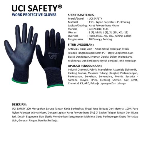 Toko Sarung Tangan Anti Slip Uci Safety Berkualitas Semarang Jawa Tengah