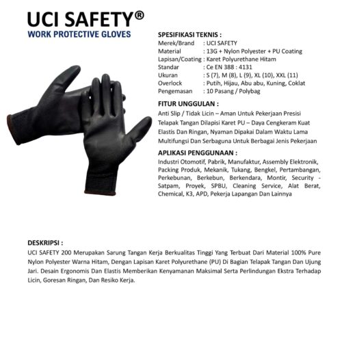 Sarung Tangan Tukang Uci Safety Cocok untuk Bengkel & Mekanik Batam Kepulauan Riau