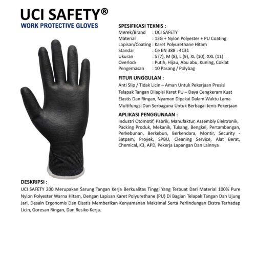 Supplier Sarung Tangan Tukang Uci Safety Resmi di Malang Jawa Timur