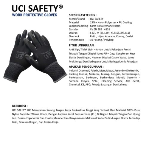 Supplier Sarung Tangan Pabrik Uci Safety Resmi di Depok Jawa Barat