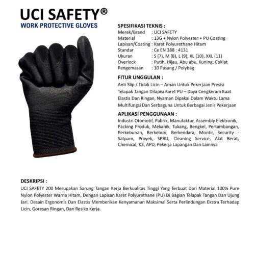 Jual Sarung Tangan Palm Fit Uci Safety Harga Terjangkau Banjarmasin Kalimantan Selatan