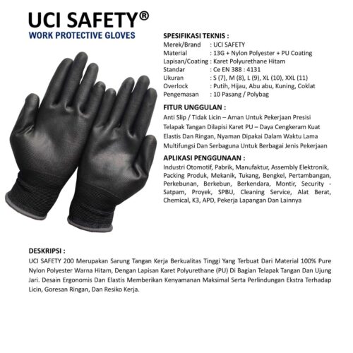 Supplier Sarung Tangan Karet Uci Safety Resmi di Depok Jawa Barat