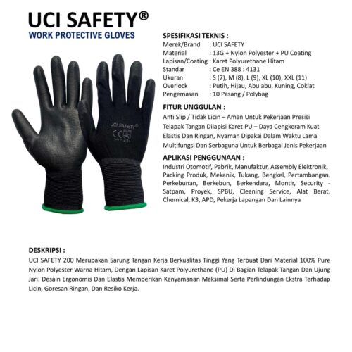 Distributor Sarung Tangan Bengkel Uci Safety Murah di Bogor Jawa Barat