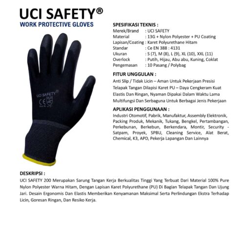 Jual Sarung Tangan Coating Uci Safety Harga Terjangkau Ambon Maluku