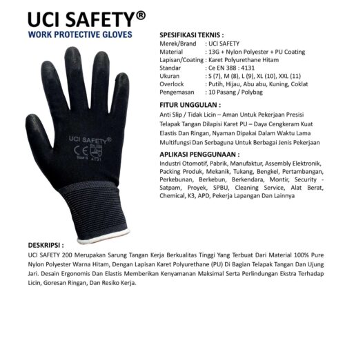 Sarung Tangan Montir Uci Safety Terbaik di Semarang Jawa Tengah