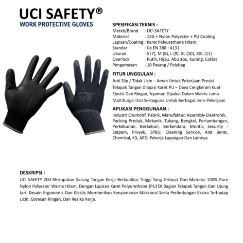 Supplier Sarung Tangan Palm Fit Uci Safety Resmi di Surabaya Jawa Timur