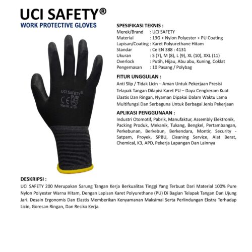 Toko Sarung Tangan Industri Uci Safety Berkualitas Padang Sumatera Barat