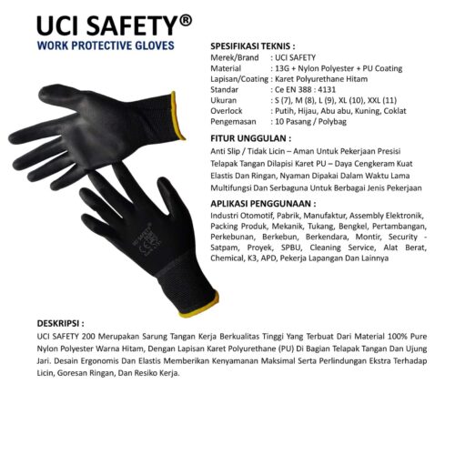 Sarung Tangan Palm Fit Uci Safety Terbaik di Manado Sulawesi Utara
