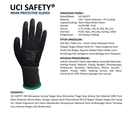 Toko Sarung Tangan Anti Gores Uci Safety Berkualitas Medan Sumatera Utara
