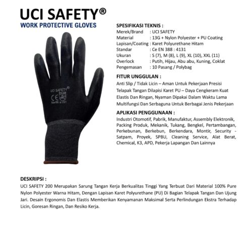 Toko Sarung Tangan Safety Kerja Uci Safety Berkualitas Semarang Jawa Tengah