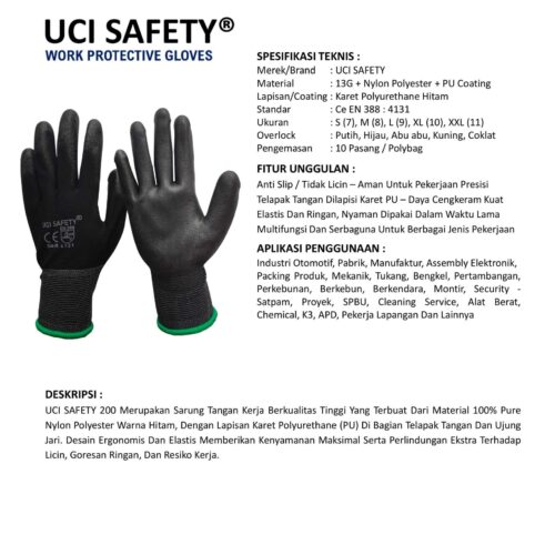 Sarung Tangan Packing Uci Safety untuk Proyek & Industri di Batam Kepulauan Riau