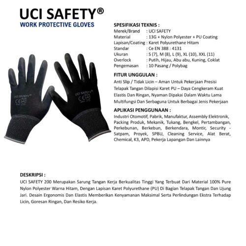 Sarung Tangan Palm Fit Uci Safety untuk Proyek & Industri di Balikpapan Kalimantan Timur
