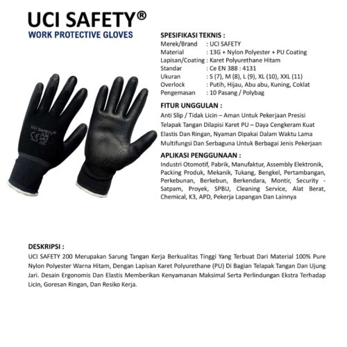 Distributor Sarung Tangan Palm Fit Uci Safety Murah di Bekasi Jawa Barat