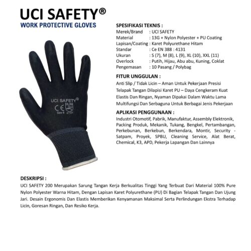 Sarung Tangan Karet Uci Safety untuk Proyek & Industri di Ambon Maluku