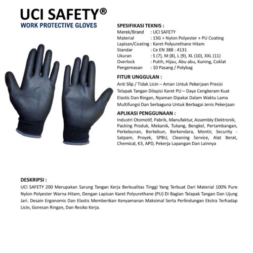 Jual Sarung Tangan Palm Fit Uci Safety Harga Terjangkau Palembang Sumatera Selatan