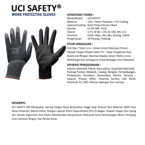 Jual Sarung Tangan Palm Fit Uci Safety Harga Terjangkau Kupang NTT