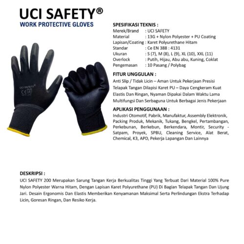 Distributor Sarung Tangan Pabrik Uci Safety Murah di Batam Kepulauan Riau