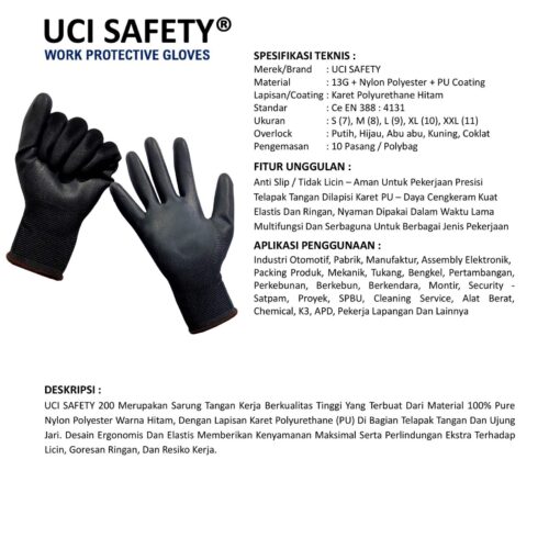 Jual Sarung Tangan Mekanik Uci Safety Harga Terjangkau Ambon Maluku