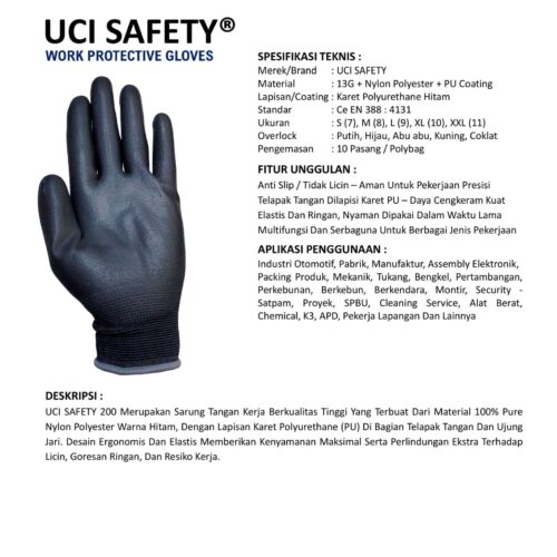 Supplier Sarung Tangan Otomotif Uci Safety Resmi di Bekasi Jawa Barat