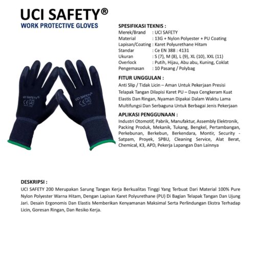 Sarung Tangan Motor Uci Safety Terbaik di Banjarmasin Kalimantan Selatan