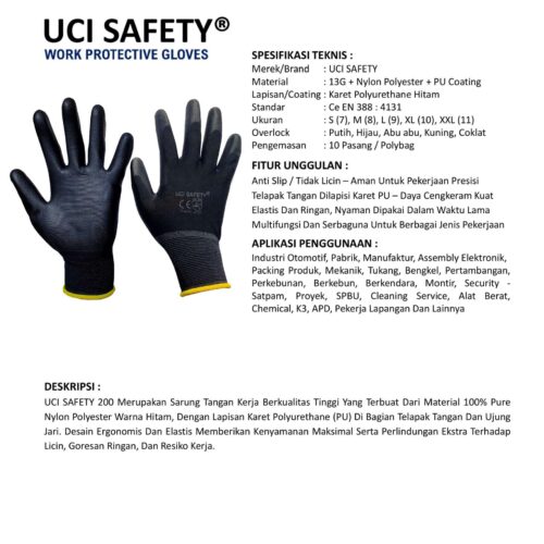Distributor Sarung Tangan Pabrik Uci Safety Murah di Pontianak Kalimantan Barat
