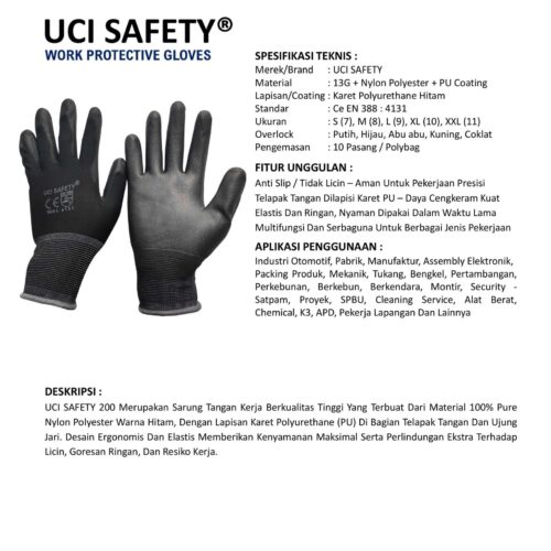 Toko Sarung Tangan Safety Kerja Uci Safety Berkualitas Palembang Sumatera Selatan