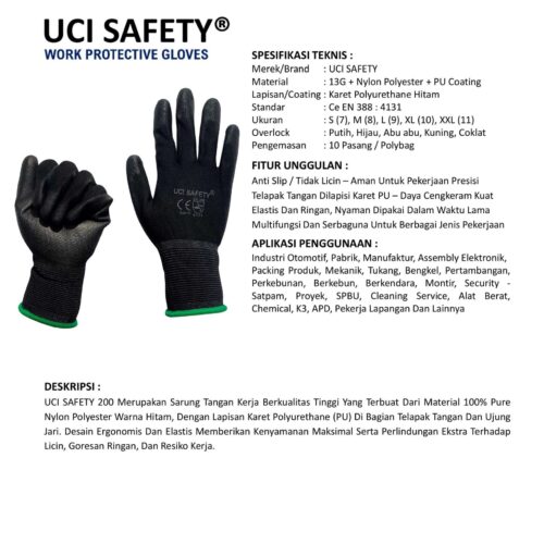 Supplier Sarung Tangan Industri Uci Safety Resmi di Cirebon Jawa Barat