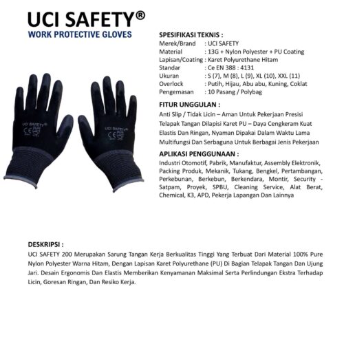 Supplier Sarung Tangan Otomotif Uci Safety Resmi di Denpasar Bali