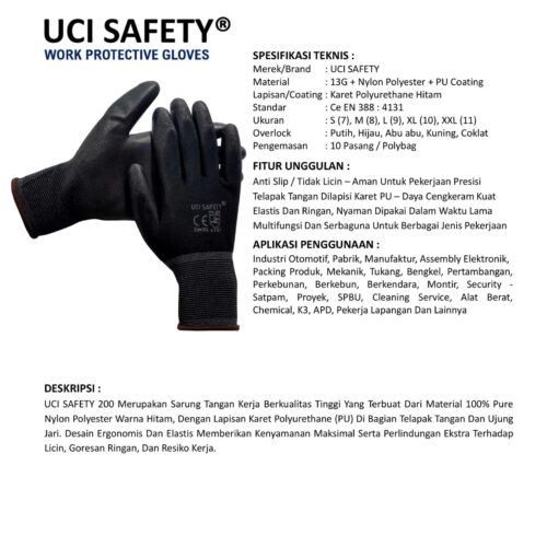 Jual Sarung Tangan Karet Uci Safety Harga Terjangkau Balikpapan Kalimantan Timur