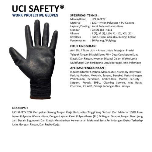 Distributor Sarung Tangan Pabrik Uci Safety Murah di Yogyakarta