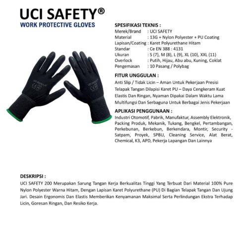 Sarung Tangan Montir Uci Safety Terbaik di Yogyakarta