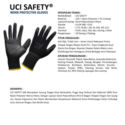 Jual Sarung Tangan Industri Uci Safety Harga Terjangkau Batam Kepulauan Riau