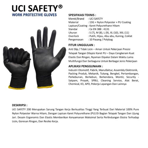 Sarung Tangan Proyek Uci Safety Terbaik di Kupang NTT