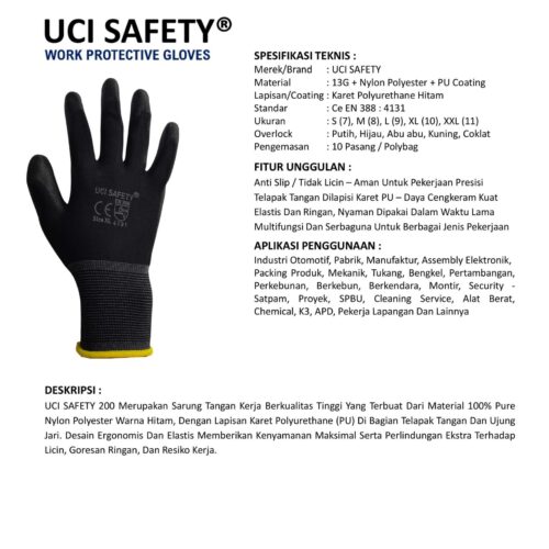 Toko Sarung Tangan Hitam Uci Safety Berkualitas Depok Jawa Barat