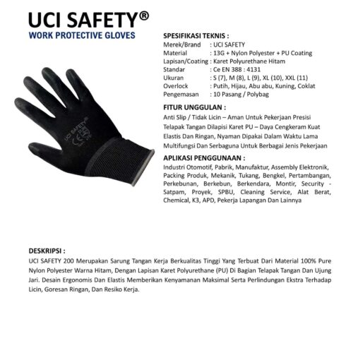 Sarung Tangan Karet Uci Safety Terbaik di Medan Sumatera Utara